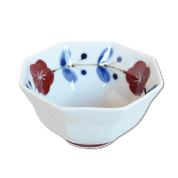 木箱付き】有田焼 孝峰 八角 小鉢 5客セット 花柄 伝統工芸品 赤絵間取