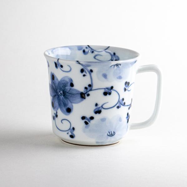 マグカップ おしゃれ 有田焼 藍の花