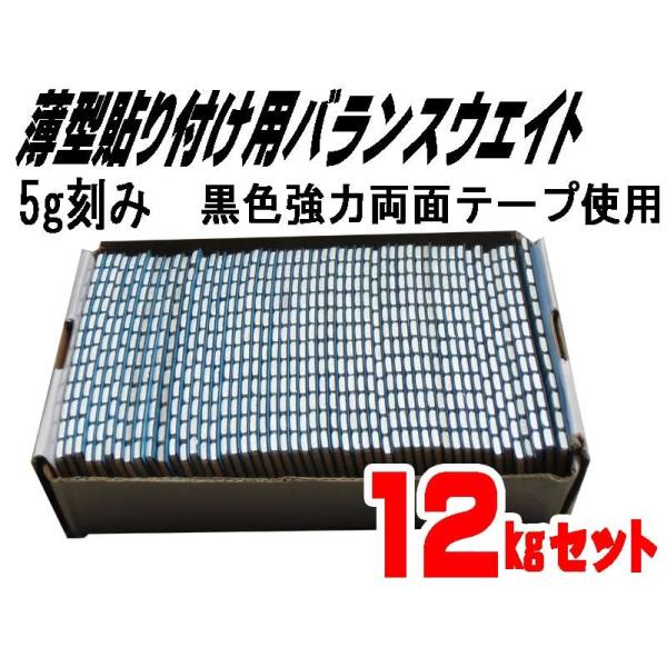 【再入荷！】５ｇ刻み，バランスウエイト１２ｋｇセット，ブラック強力両面テープ採用【送料無料】【即納】☆バランスウエイト１２シルバー