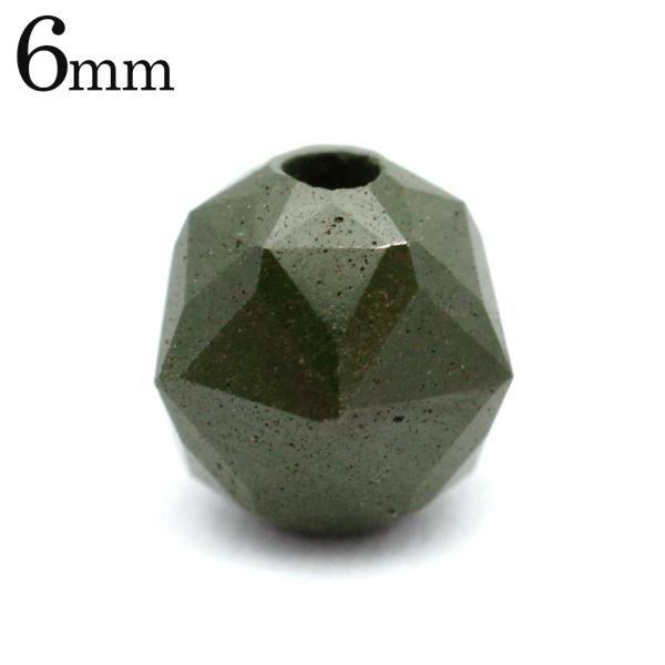 北投石 ビーズ パーツ 6mm 緑色 グリーン スターカット 粒売り 1粒 台湾産 ほくとうせき セラミック ラジウム Hokutolite 父の日 ギフト プレゼント 爆買