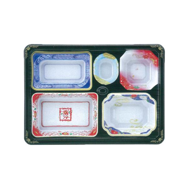 T-203本体・蓋三彩セット　会席膳　仕出容器　バラ20入