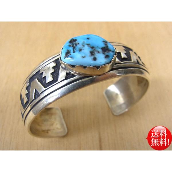 ナバホ族 「Tommy&Rosita Singer」作 オーバーレイ 幾何学&ターコイズ