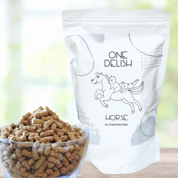 ONE DELISH HORSE 1kg 馬肉 ドッグフード 腸活 国産 無添加 ノンオイル
