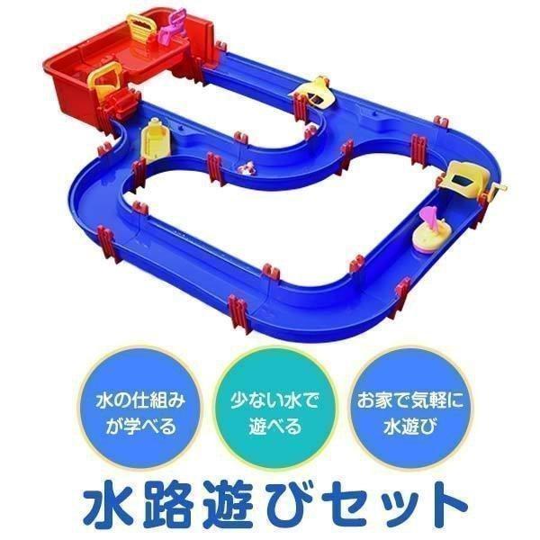 RiZKiZ 1年保証 水遊び おもちゃ 水路遊びセット （ボート・ゲート