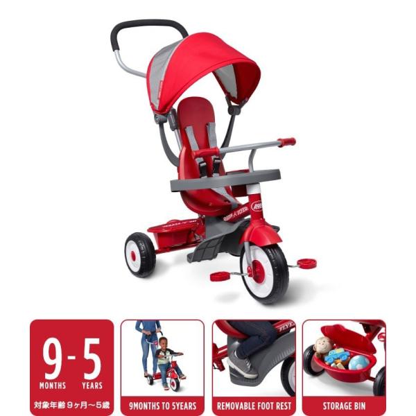 乗用玩具自転車自転車車体プッシュハンドルラジオフライヤー4 In 1 Radio Flyer 乗り物おもちゃトライクハンドル三輪車4 In 1 トライク481a 日よけ知育玩具正規代理店送料無料 Ys A Bargainprice 通販人気の