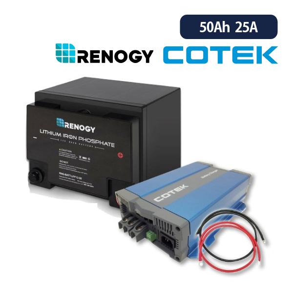 RENOGY リン酸鉄リチウムイオンバッテリー 50AH 12V ＋ 高性能急速充電