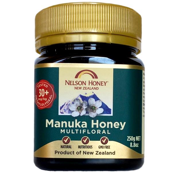 お得 マヌカハニー 毎日食べたい 日常使い マルチフローラル マヌカハニー MG30+ 250g NELSON manuka honey
