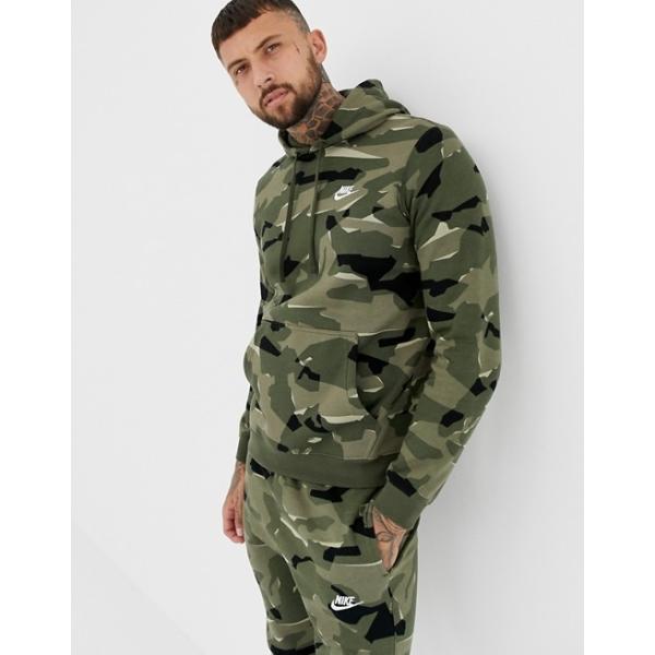ナイキ パーカー メンズ トレーナー カモ 迷彩 Nike 通常便なら送料無料 Club Camo Green 人気 大きいサイズ Hoodie Ar1313 325 おしゃれ In