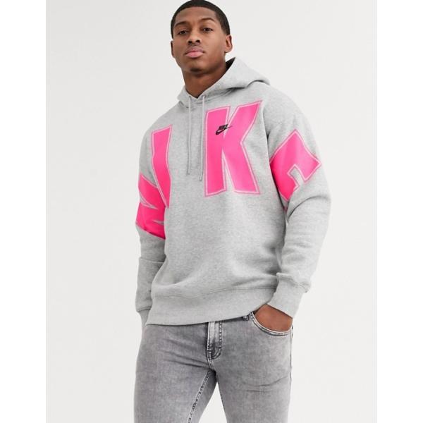 ナイキ パーカー メンズ 内祝い トレーナー グレー Nike Overbranded In おしゃれ Grey Hoodie 人気 大きいサイズ