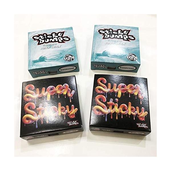 STICKY BUMPS 4個セット スティッキーバンプス Super Sticky スーパースティッキー サーフワックス サーフボードワックス