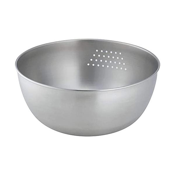 下村企販 ボウル 洗米 18cm 日本製 ステンレス 水切り穴付 米とぎ 漬け置き 800ml 40870 燕三条