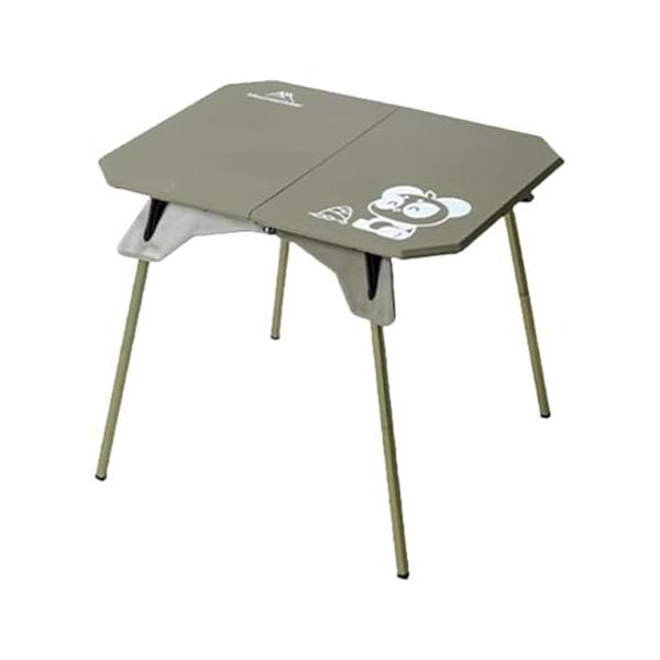 アウトドア テーブル ソロテーブル サイドテーブル ミニテーブル 折りたたみ キャンプ アルミ 48x40x37.5cm 軽量 40kg 耐荷重 グリーン