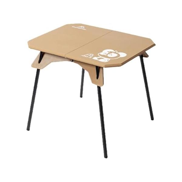 アウトドア テーブル ソロテーブル サイドテーブル ミニテーブル 折りたたみ キャンプ アルミ 48x40x37.5cm 軽量 40kg 耐荷重 サンドベージュ
