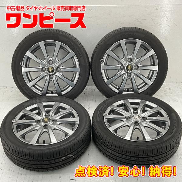 中古タイヤホイールセット 165/55R14 72V  14インチ 14×4.5J +43 4穴 PCD100 ヨコハマ MANARAY SPORT 夏 オッティ  d625