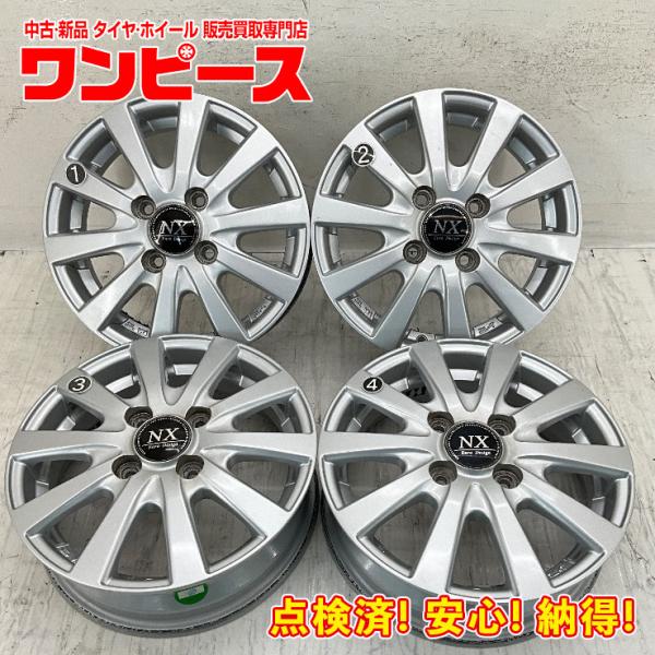 中古アルミホイール 4本セット 13×4B +43 4穴 PCD100 13インチ NX EURO