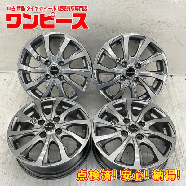 未使用ブリヂストン　１４の１００の４半ホイール　　４本セット BRIDGESTONE（ブリヂストン） 中古アルミホイール 4本セット 14×4.5J +