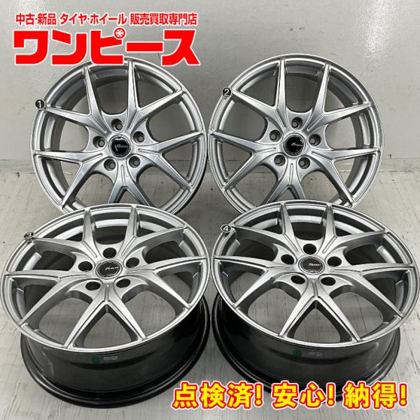 中古アルミホイール 4本セット 17×7J +48 5穴 PCD114.3 17インチ
