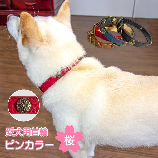 犬 首輪 犬用品 おしゃれ 柴犬 豆柴 アクセサリー ピンカラー 桜 犬 首輪 犬用品 おしゃれ 柴犬 豆柴 アクセサリー ピンカラー 桜