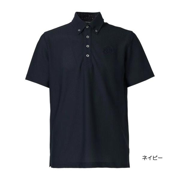 ZOY（ゾーイ） ゴルフ メンズ メッシュトリコット 半袖シャツ ネイビー