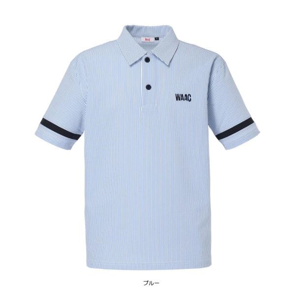 WAAC ワック　ポロシャツ WAAC ワック WAAC MEN シアサッカー ポロシャツ 072262040 : ゴルフ