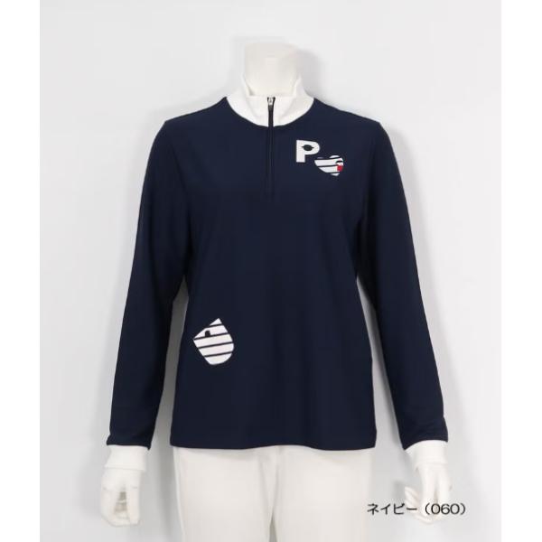 ピッコーネクラブ PICONE CLUB  ゴルフ  レディス  配色ハーフジップ プルオーバー  C619909