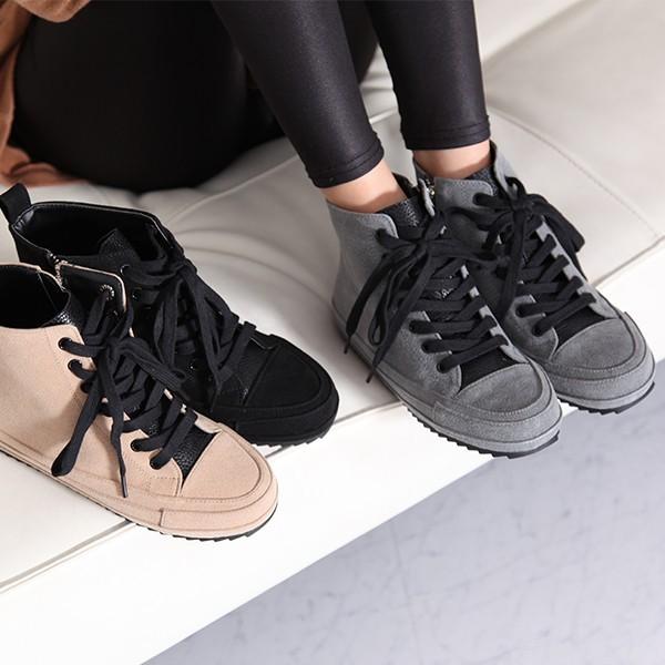 ハイカットスニーカー 黒 レースアップ サイドジッパー スエード調 スニーカー 15 新作 レディース シューズ Buyee Buyee Japanese Proxy Service Buy From Japan Bot Online