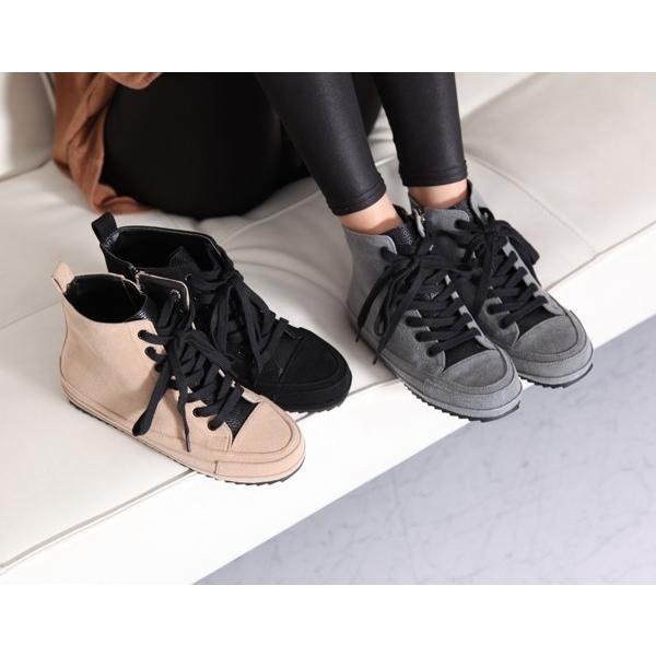 ハイカットスニーカー 黒 レースアップ サイドジッパー スエード調 スニーカー 15 新作 レディース シューズ Buyee Buyee Japanischer Proxy Service Kaufen Sie Aus Japan