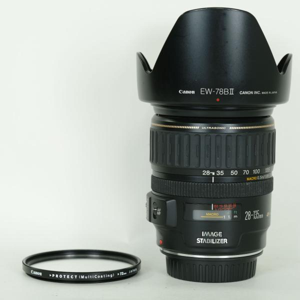 Canon EF 28-135mm IS USM フルサイズ対応 フィルター付 並品 | 純正フィルター付] Canon EF28-135mm F3.5-5.6 IS USM キヤノン