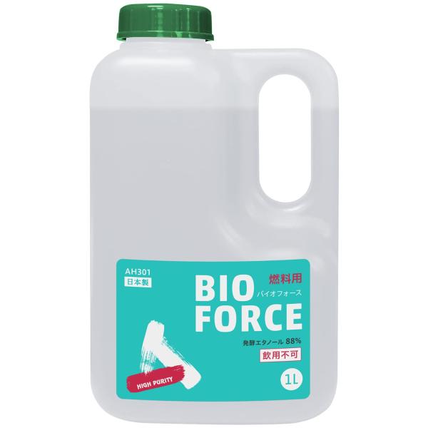 他サイト： AZ バイオエタノール BIO FORCE 1L 日本製 バイオフォース 発酵エタノール88% アルコール燃料 燃料用アルコールの商品画像