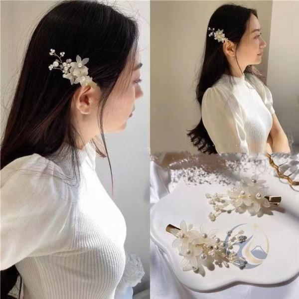 髪飾りかんざしパールヘアコーム和装洋装結婚式着物成人式卒業式フォーマル 感動人生 パーティヘアアクセサリー振袖留袖髪留め花つぼみ普段使い 美容用品 身