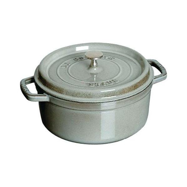 ストウブ(staub) ピコ ココット ラウンド IH対応 両手鍋 24cm 40500-246 グレー