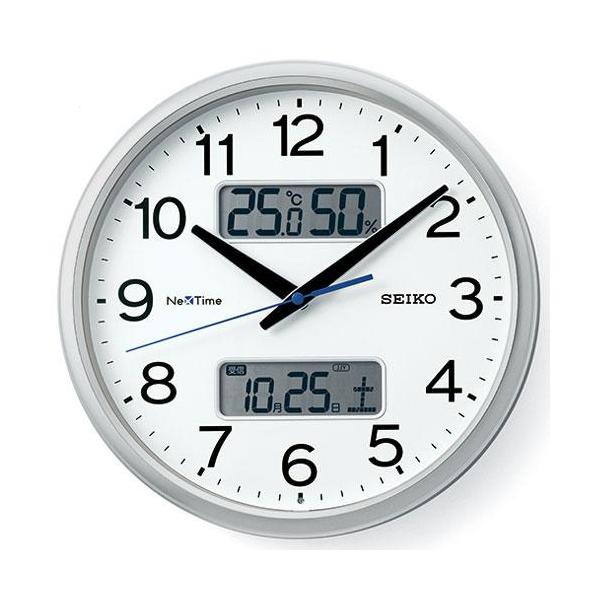 セイコー(SEIKO) ZS251S 銀色メタリック塗装 ネクスタイムシリーズ 電波掛け時計