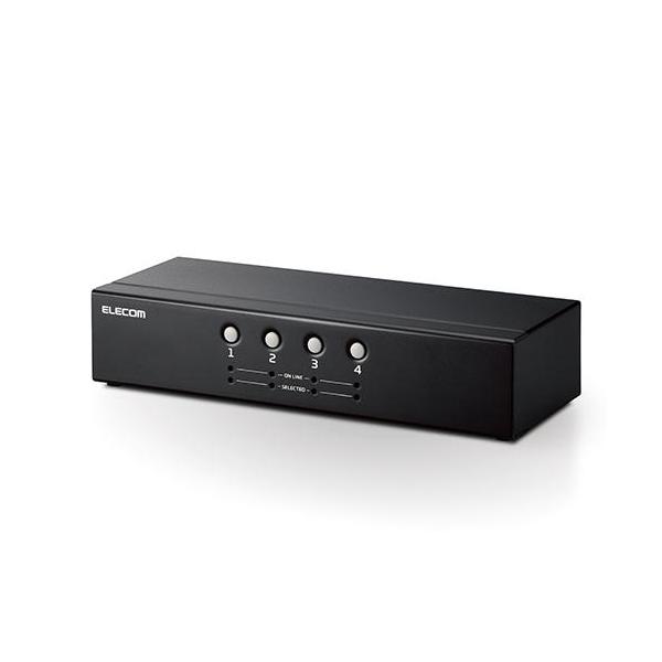 エレコム(ELECOM) KVM-NVXSN4 KVMスイッチ パソコン4台 切替器