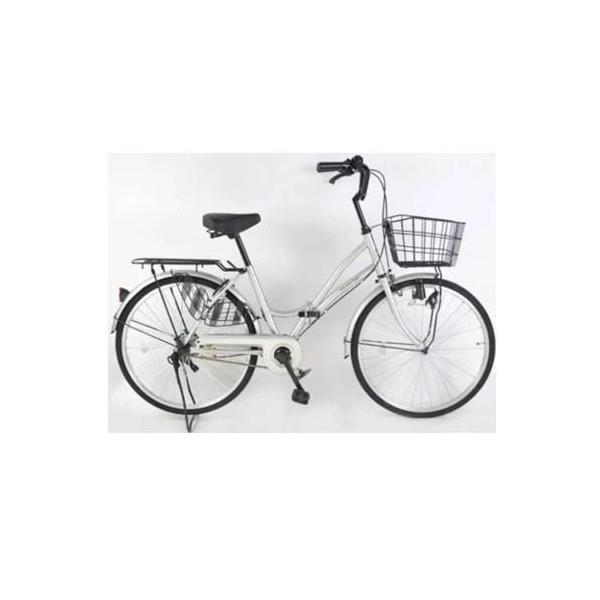 他サイト： 21テクノロジー(21Technology) MC240 ピュアシルバー シティサイクル ママチャリ 折りたたみ可 24インチの商品画像