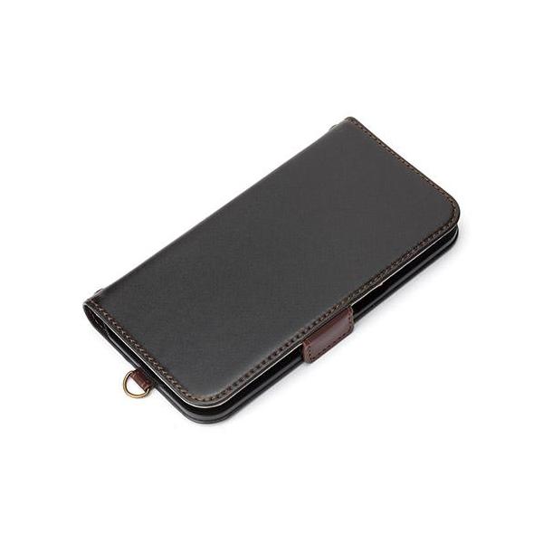 PGA iPhone15 Plus用 フリップカバー ブラック