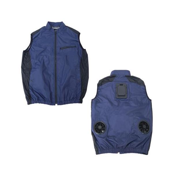 サンコー(Thanko) 圧倒的に冷える冷蔵服4 2025年モデル ベストタイプ ネイビー 3L(胸囲126cm 肩幅50cm 着丈70cm) USB給電 TKCV25SNV3L
