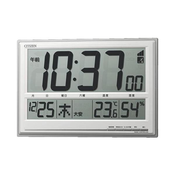 RHYTHM(リズム) 8RZ199-019 シルバーメタリック 電波掛け時計