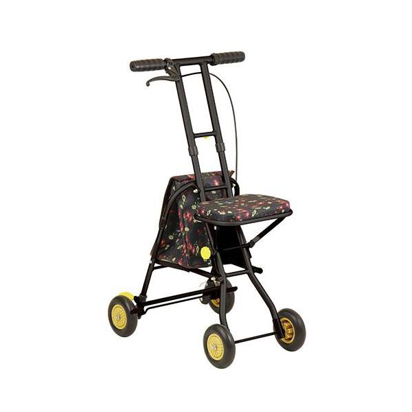 幸和製作所 シルバーカー プチカ SICP01 フラワーブラック