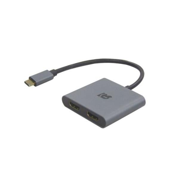 RATOC systems RS-UCHD2-PD USB Type-C to デュアルHDMIディスプレイアダプター PD対応 4K 60Hz出力対応 最大100W対応