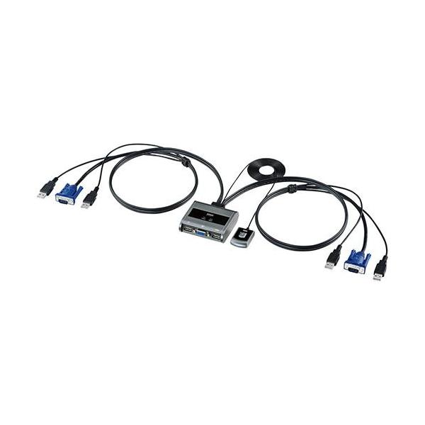 サンワサプライ SW-KVM2UUSN2 パソコン切替器 エミュレーション非搭載・手元スイッチ付き