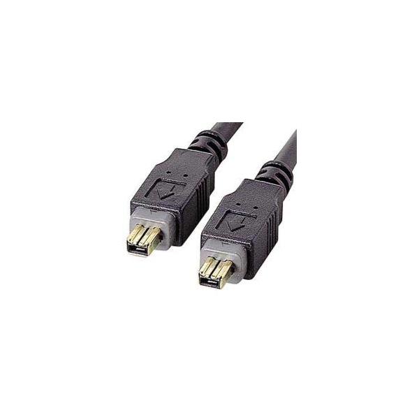 サンワサプライ KE-13DV-2BK IEEE1394ケーブル 4pin-4pin 2m