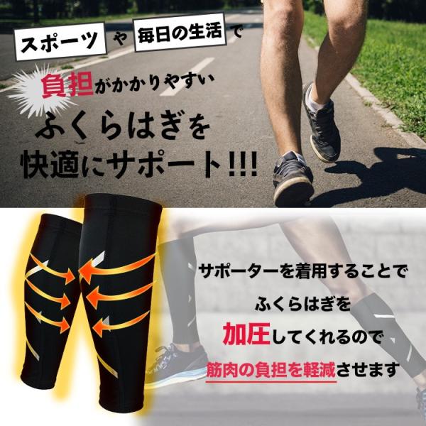 ふくらはぎ サポーター スポーツ 2枚組み 着圧 加圧 むくみ 肉離れ 保護 ランニング 両足 男女兼用 セット 運動 サッカー 再再販 サポート