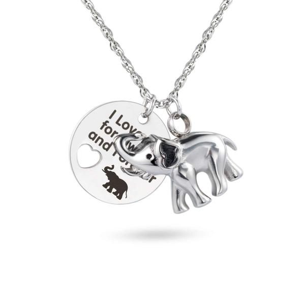 【並行輸入品】I Love You for Always and Forever 象の骨壺ネックレス 遺灰 火葬 骨壺 ペンダント 記念品 ジュ