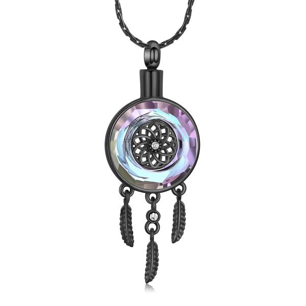 【並行輸入品】Constantlife Circle of Life ドリームキャッチャー 遺灰用ジュエリー ステンレススチール クリスタルペン