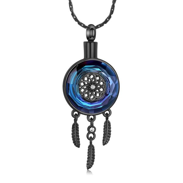 【並行輸入品】Constantlife Circle of Life ドリームキャッチャー 遺灰用ジュエリー ステンレススチール クリスタルペン