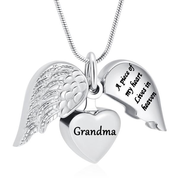 【並行輸入品】MFRZBVO 火葬ジュエリー ハート骨壺ネックレス 人間の遺灰 レディース メンズ A Piece of My Heart Li