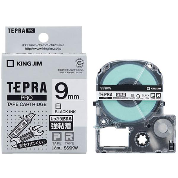 KING JIM(�L���O�W��) ���x�����C�^�[�p�e�[�v SS9KW �e�v��PRO�e�[�v�J�[�g���b�W ���S�����x�� �����x��/������ ��:9mm ����:8m[4971660756681]