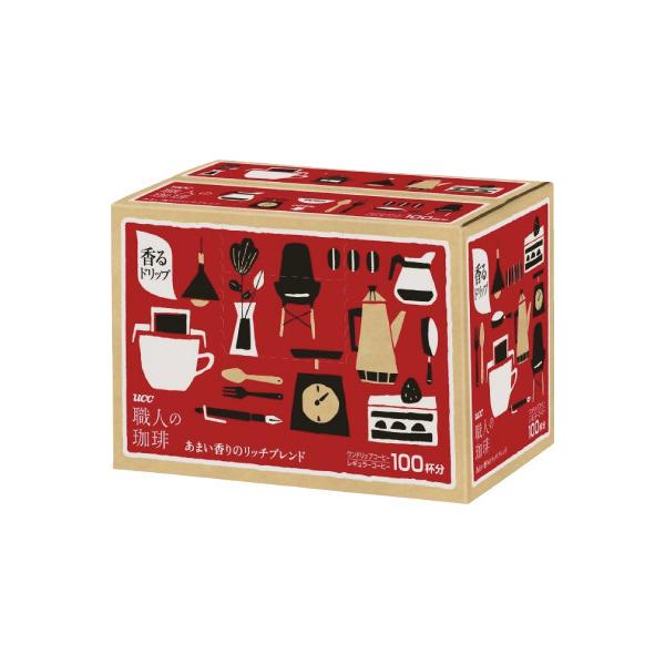 他サイト： 職人の珈琲ドリップワンドリップコーヒー あまい香りのリッチブレンド 100袋 (UCC) UCC【メーカー直送品】の商品画像