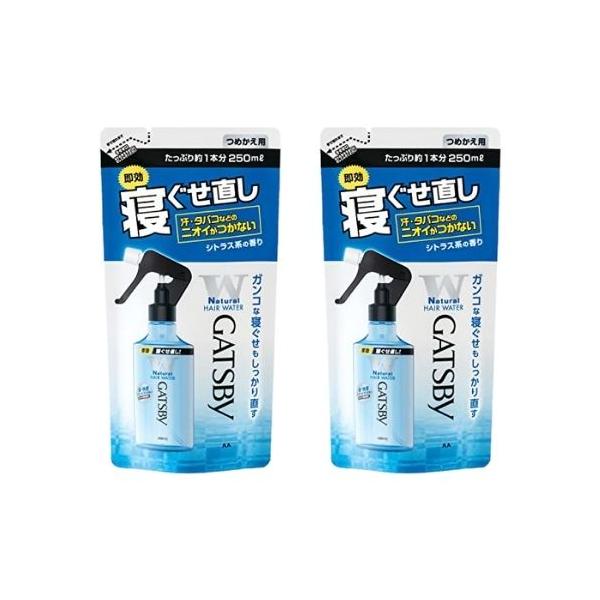 【2袋】マンダム ギャツビー GATSBY 寝ぐせ直しウォーター 詰替用 250ml ヘアスタイリング 男性