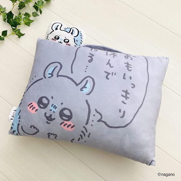 ちいかわ モモンガ クッション枕 ハチワレ うさぎ かわいい 28×39cm 取っ手付き ふわふわ まくら クッション マスコット プレゼント 公式ライセンス